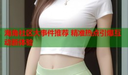 海角社区大事件推荐 精准热点引爆互动新体验