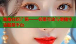海角社区广场——邻里互动与便捷生活服务平台