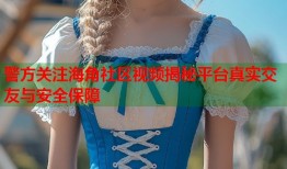 警方关注海角社区视频揭秘平台真实交友与安全保障