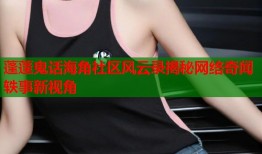 蓬蓬鬼话海角社区风云录揭秘网络奇闻轶事新视角