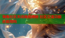 海角社区关闭真相揭秘 社区交流功能还能用吗