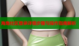 海角社区登录详细步骤与操作指南解析