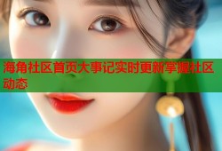 海角社区首页大事记实时更新掌握社区动态