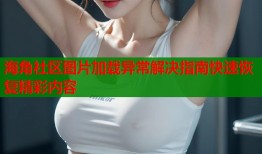 海角社区图片加载异常解决指南快速恢复精彩内容
