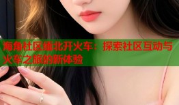 海角社区缅北开火车：探索社区互动与火车之旅的新体验
