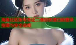 海角社区账号凭证二维码快速扫码登录指南与安全说明