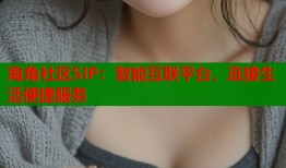 海角社区SIP：智能互联平台，连接生活便捷服务